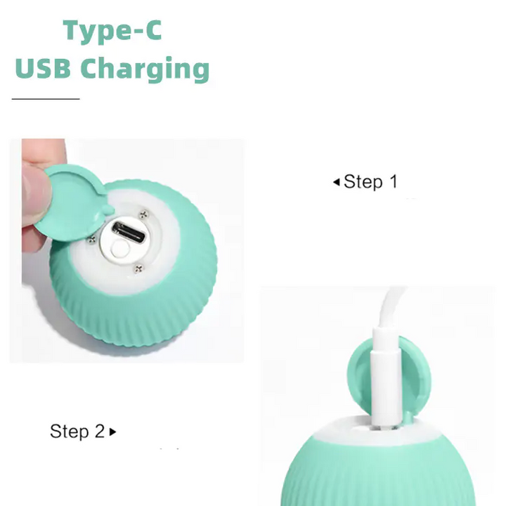 Cat Interactive Ball Smart Pet Cat Toys Indoor Automatic Rolling Magic Ball Electronic Interactive Cat Toy Cat Pet Accessories