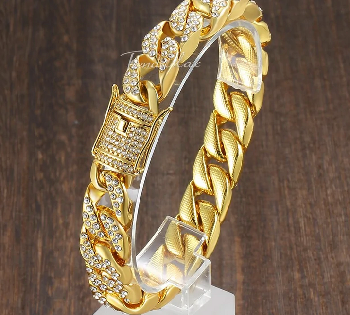 Miami Gold Curb Cuban Bracelet