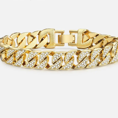 Miami Gold Curb Cuban Bracelet