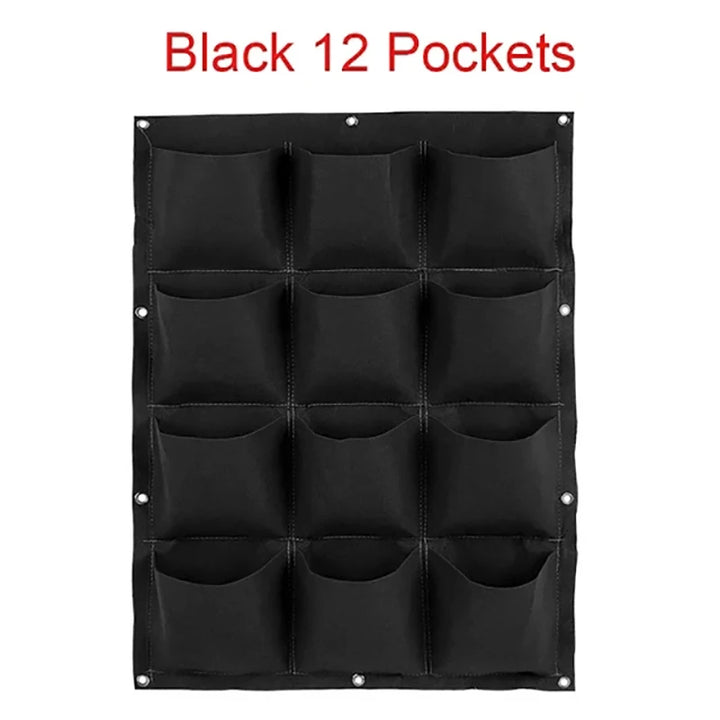 Wall Hanging Planting Bag Multiple Pockets Grow Bag Planter Vertical Garden Vegetable Living Bonsai Flower Plant Pot Home Supply