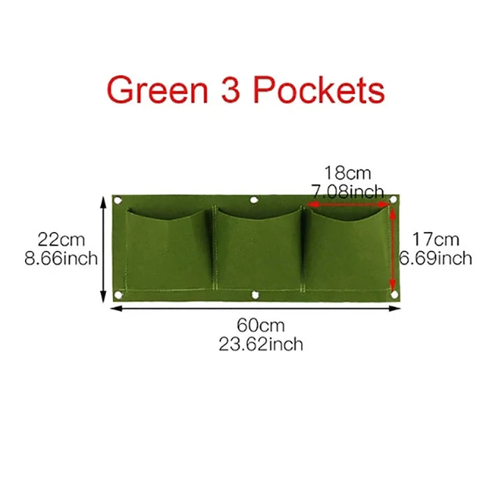 Wall Hanging Planting Bag Multiple Pockets Grow Bag Planter Vertical Garden Vegetable Living Bonsai Flower Plant Pot Home Supply