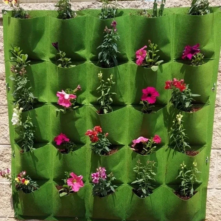 Wall Hanging Planting Bag Multiple Pockets Grow Bag Planter Vertical Garden Vegetable Living Bonsai Flower Plant Pot Home Supply