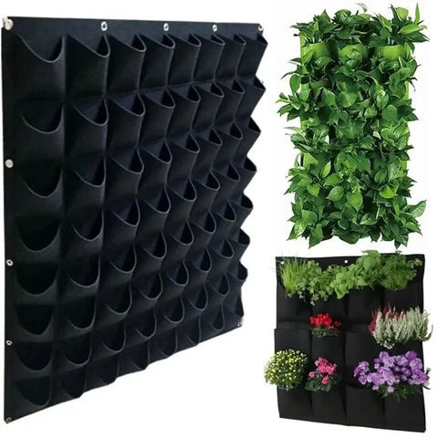 Wall Hanging Planting Bag Multiple Pockets Grow Bag Planter Vertical Garden Vegetable Living Bonsai Flower Plant Pot Home Supply