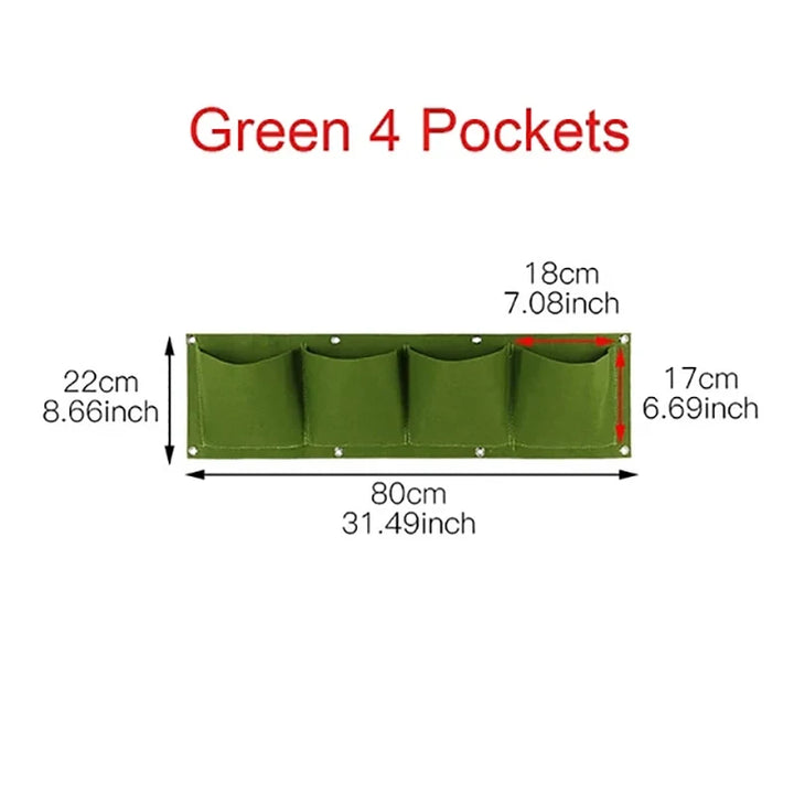 Wall Hanging Planting Bag Multiple Pockets Grow Bag Planter Vertical Garden Vegetable Living Bonsai Flower Plant Pot Home Supply