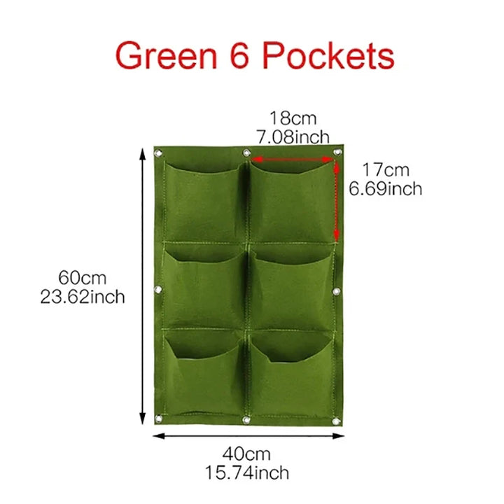 Wall Hanging Planting Bag Multiple Pockets Grow Bag Planter Vertical Garden Vegetable Living Bonsai Flower Plant Pot Home Supply