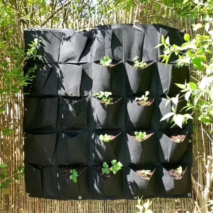 Wall Hanging Planting Bag Multiple Pockets Grow Bag Planter Vertical Garden Vegetable Living Bonsai Flower Plant Pot Home Supply