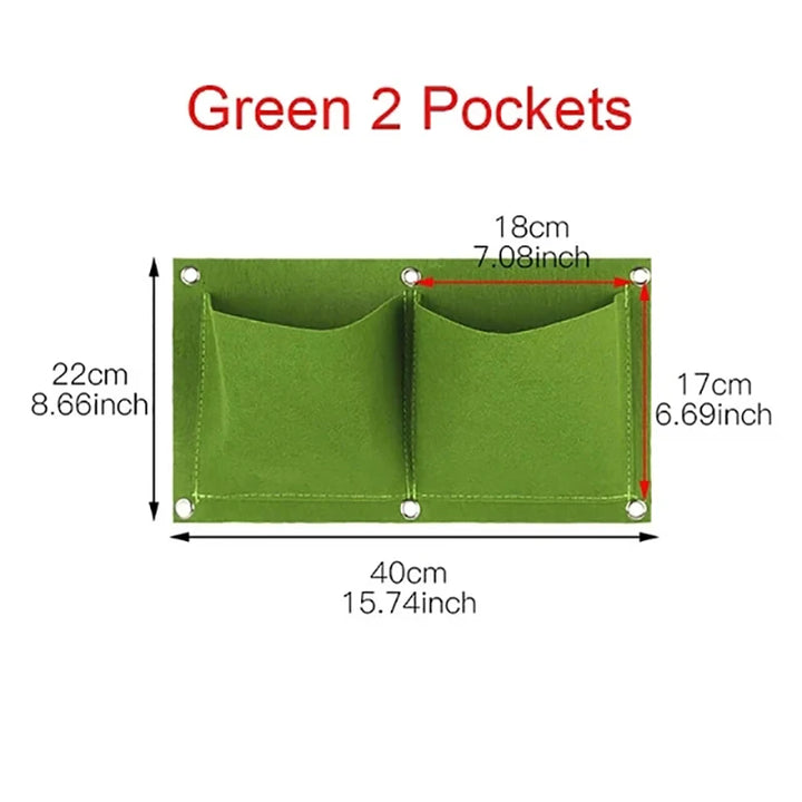 Wall Hanging Planting Bag Multiple Pockets Grow Bag Planter Vertical Garden Vegetable Living Bonsai Flower Plant Pot Home Supply